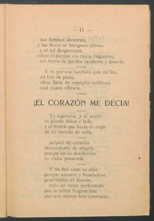 ¡El corazón me decía!