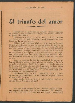 El triunfo del amor