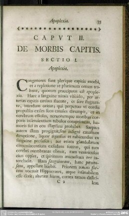 Caput II. De Morbis Capitis