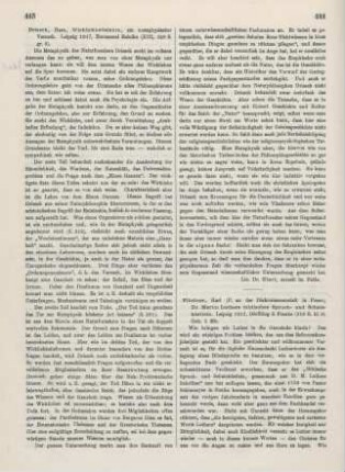 443-444 [Rezension] Driesch, Hans, Wirklichkeitslehre