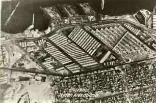 Luftbild der Holzkais Hafen "Alexandria", Ägypten