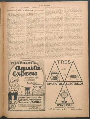Santa Bárbara : Crónicas de tierra adentro