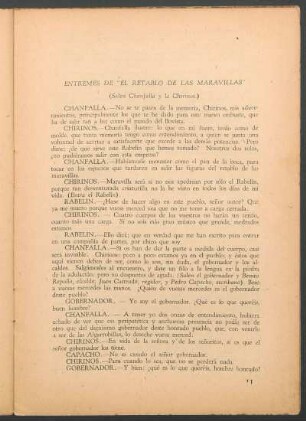 Entremes de "El retablo de las maravillas"