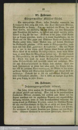 27. Februar. Bürgermeister Müller stirbt