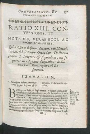 Ratio XIII. Conversionis, Et Nota XIII. ...