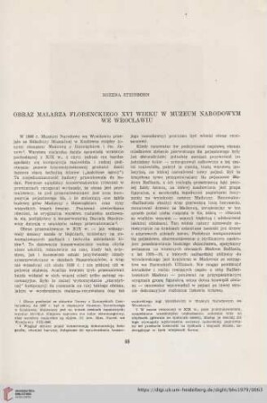 41: Obraz malarza Florenckiego XVI wieku w Muzeum Narodowym we wrocławiu