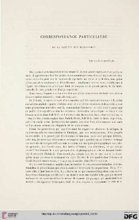 6: Correspondance particulière de la Gazette des Beaux-Arts