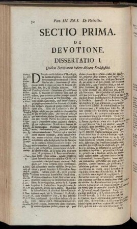 Sectio Prima. De Devotione.