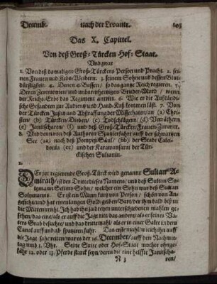 Das X. Capittel. Von deß Groß-Türcken Hof-Staat.