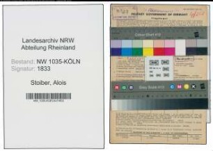 Entnazifizierung Alois Stoiber , geb. 10.07.1885 (Steiger)