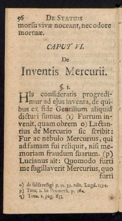 Caput VI. De Inventis Mercurii.