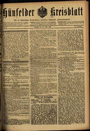 Ausgabe vom Dienstag, den 24. Juni 1919.