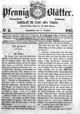 No. 41, Sonnabend, den 11. October