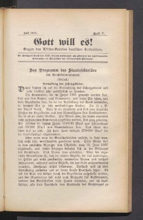 Heft 7. Juli 1908