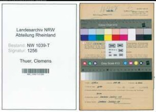 Entnazifizierung Clemens Thuer , geb. 07.07.1896 (Fachmeister)