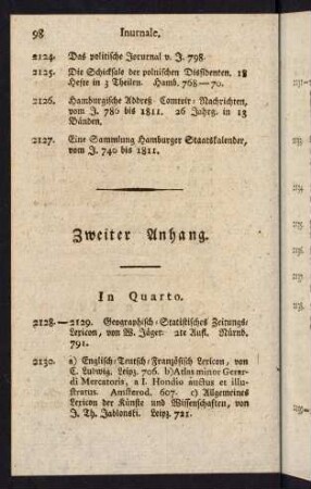 Zweiter Anhang