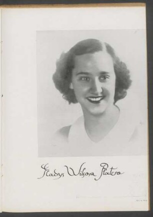 [Fotografía de] Gladys Wilson Platero
