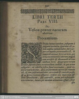 Part. VIII. De Vesicae praeter naturam affectibus
