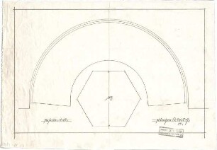 Littmann, Max; Bocksberg; Hofgut, Landhaus - Möblierung im Zimmer (Teilgrundriss)