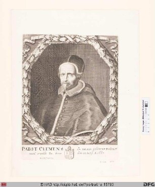 Bildnis Papst Clemens IX. (Giulio Rospigliosi) (reg. 20. 6. 1667 - 9. 12. 1669)