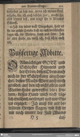 Bußfertige Abbitte am Donnerstage