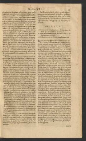 Decisio VII.