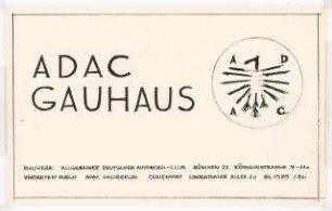ADAC-Gauhaus, Berlin-Wilmersdorf: Entwurf Baustellenschild