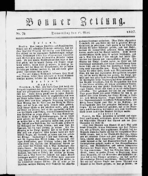 Bonner Zeitung. 1824-1830