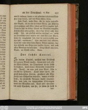 Das sechste Kapitel.