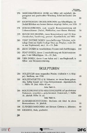 Skulpturen (Nr. 284-292)
