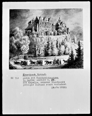 3. Seite: Schloß Eisenbach von Südosten