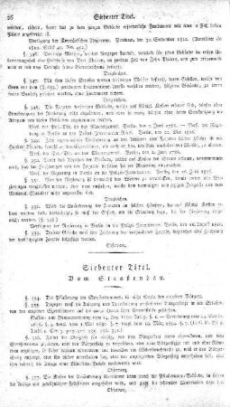 Siebenter Titel. Vom Straßenbau