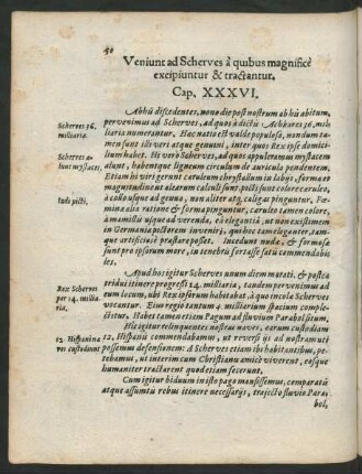 Veniunt ad Scherves a quibus magnifice excipiuntur & tractantur. Cap. XXXVI.