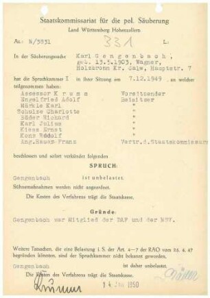 Gengenbach, Karl