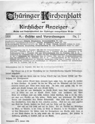 Nr. 1 : 4. Januar 1926