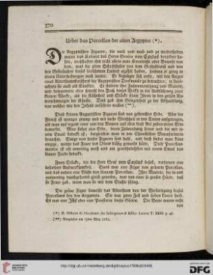 Ueber das Porcellan der alten Aegypter