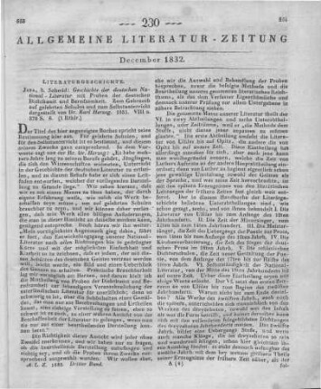 Herzog, K.: Geschichte der deutschen National-Litteratur mit Proben der deutschen Dichtkunst und Beredsamkeit. Zum Gebrauch auf gelehrten Schulen und zum Selbstunterricht dargestellt. Jena: Schmid 1831