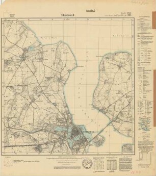 1644 (alte Nr.: 372) Stralsund, Meßtischblatt (4cm - Karte)