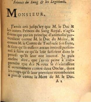 Réponse à la lettre d'un espagnol à un François