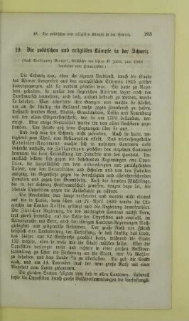 19. Die politischen und religiösen Kämpfe in der Schweiz