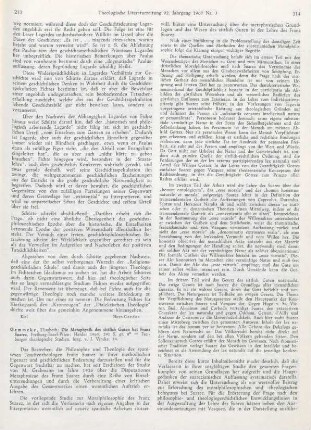 213-215 [Rezension] Gemmeke, Elisabeth, Die Metaphysik des sittlich Guten bei Franz Suarez