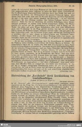 Hinterziehung der "Kundschaft" durch Erschleichung von Geschäftsaufträgen