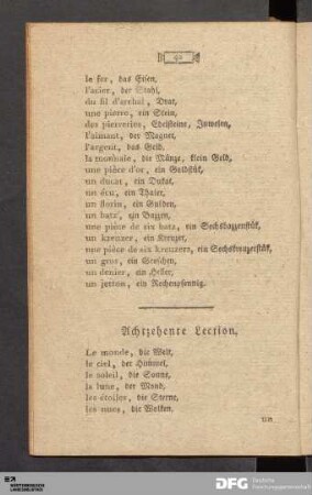 Achtzehente Lection.