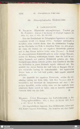 44. Atmosphärische Elektricität