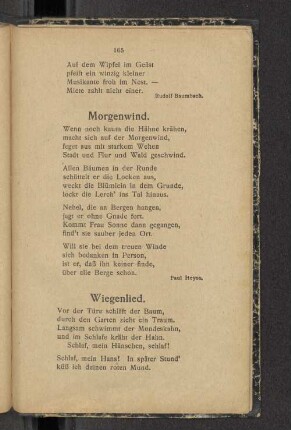 Wiegenlied.