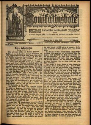 Erste Ausgabe vom Sonntag, den 02. März 1902.