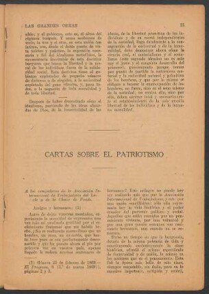 Cartas sobre el patriotismo