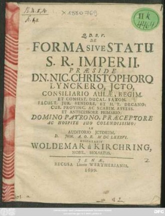 De Forma Sive Statu S.R. Imperii