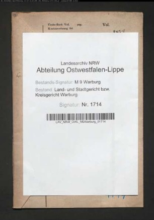 Erblasser: Wiemers, Maria Angela: