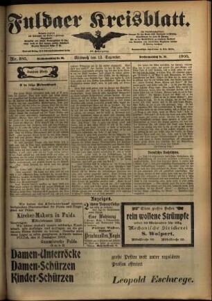 Zweite Ausgabe vom Mittwoch, den 13. Dezember 1905.